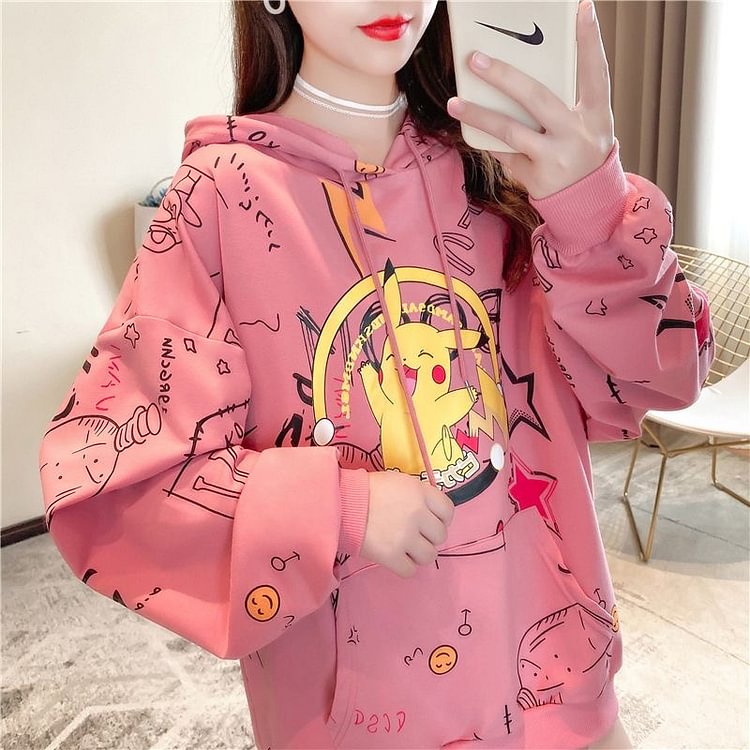 Pokemon Pikachu Kawaii Hoodie  weebmemes