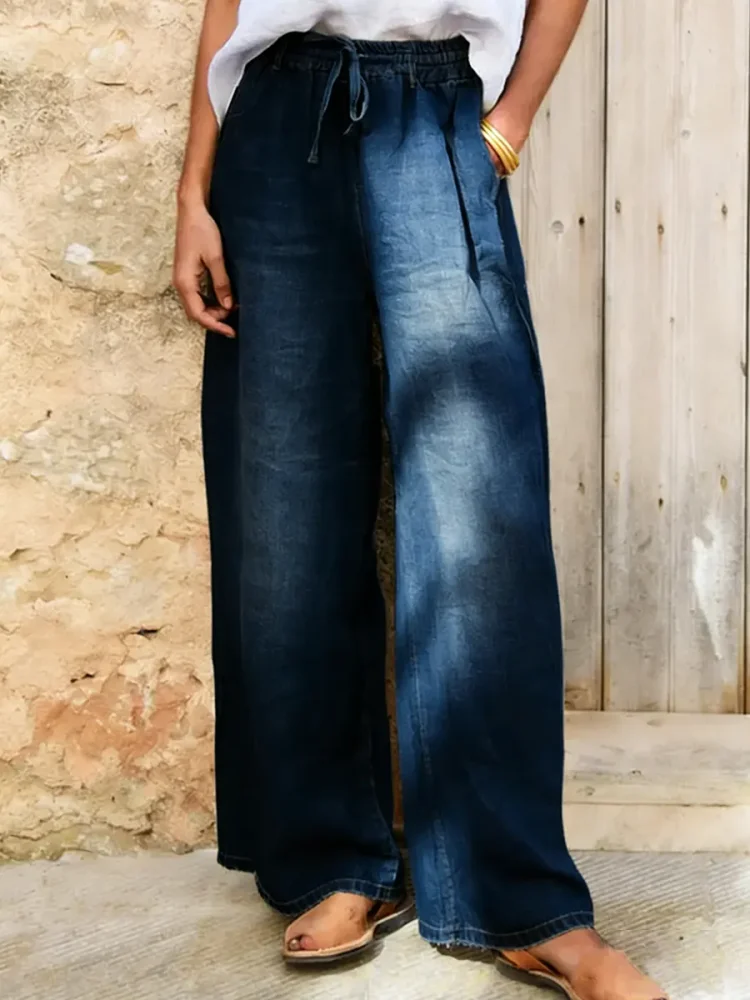 Women's Casual Linen And Cotton Wide-leg Pants socialshop