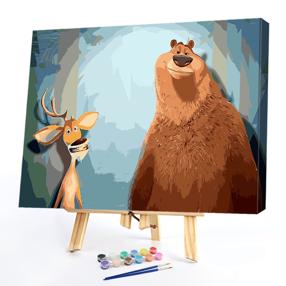 

40*50cm - Paint By Numbers - Beer Deer, 501 Original