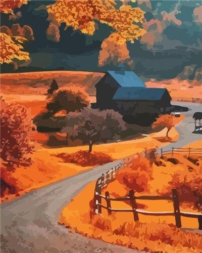 

Autumn Farm Woodstock Vermont – Paint By Numbers - 40*50CM, 501 Original