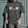 Oversize "ME VERSUS ME" Print T-shirts by Inlyline