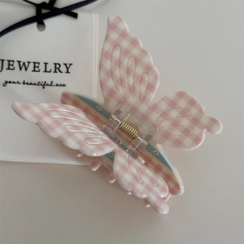 Women’s Cute Sweet Korean Style Color Block Heart Shape Arylic Hair Claws