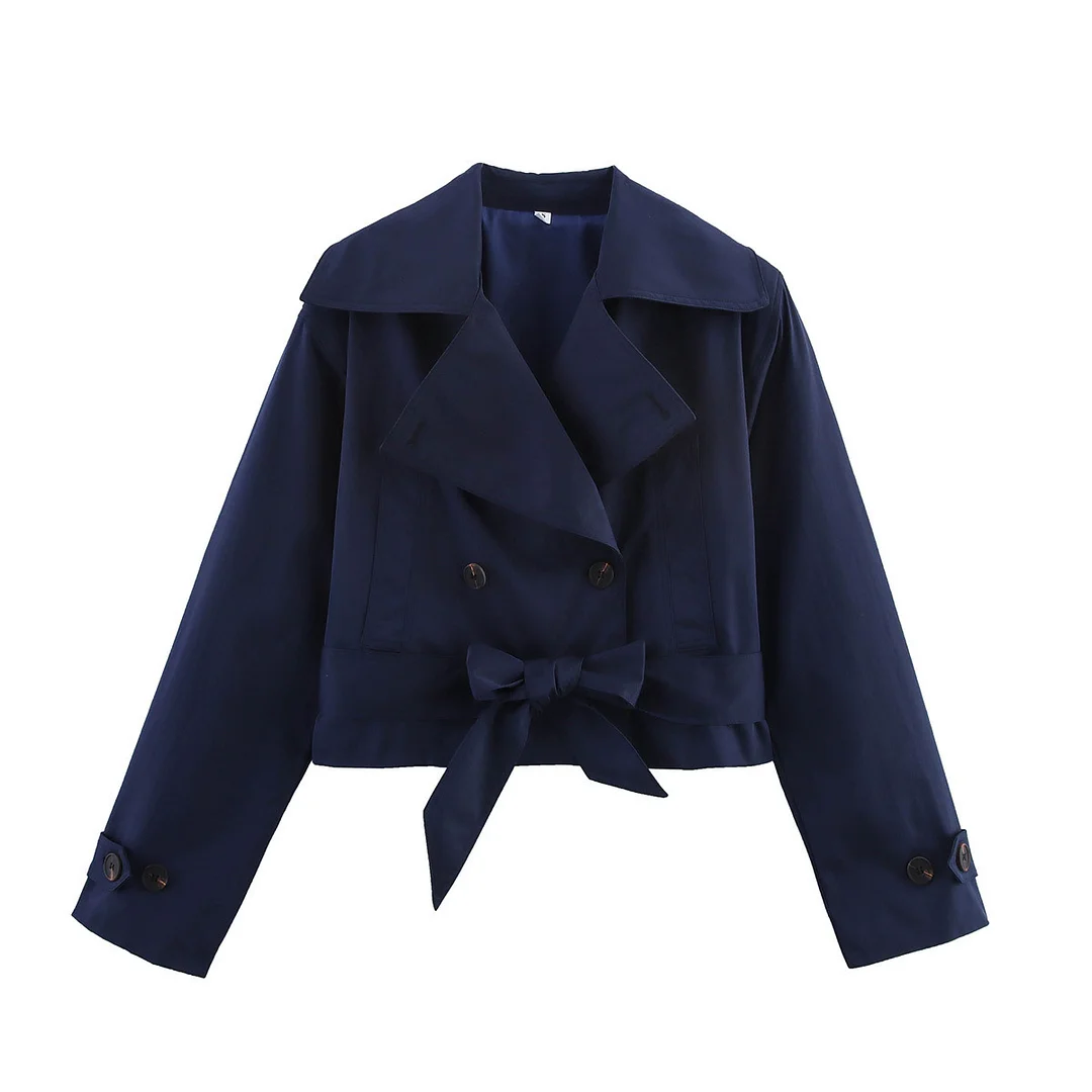 Nigikala Nigikala Tie With Long-Sleeved Wind Coat Jacket Top 2025 Spring And Autumn New A14090
