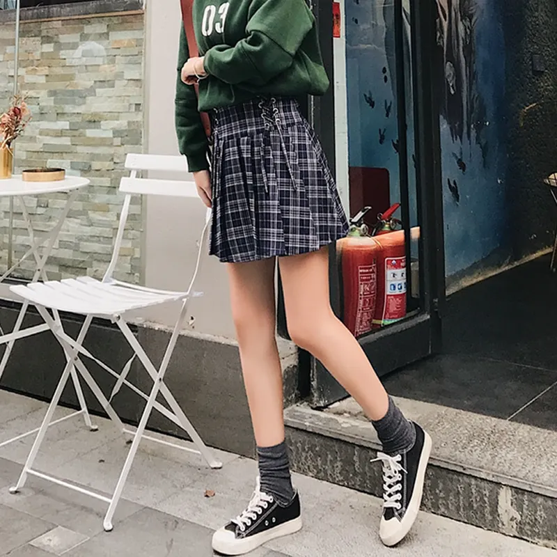 Plaid Pleated Skirt