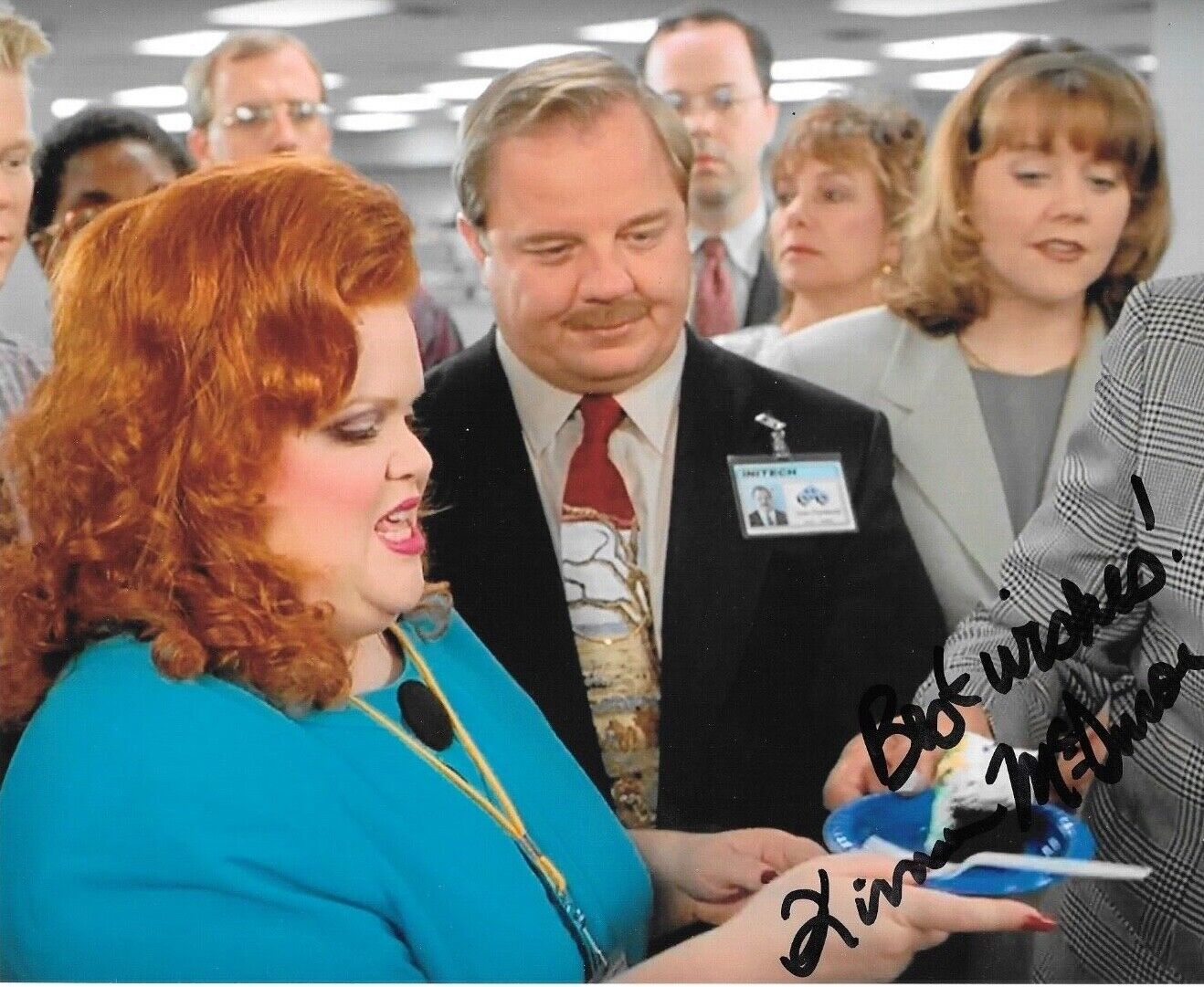 * KINNA MCINROE * signed 8x10 Photo Poster painting * OFFICE SPACE * NINA * COA * 2