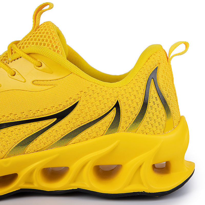 Softsfeel Men's Relieve Foot Pain Perfect Walking Shoes Yellow