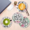 6pcs DIY Diamond Painting Coaster Kit With Holder - Faith