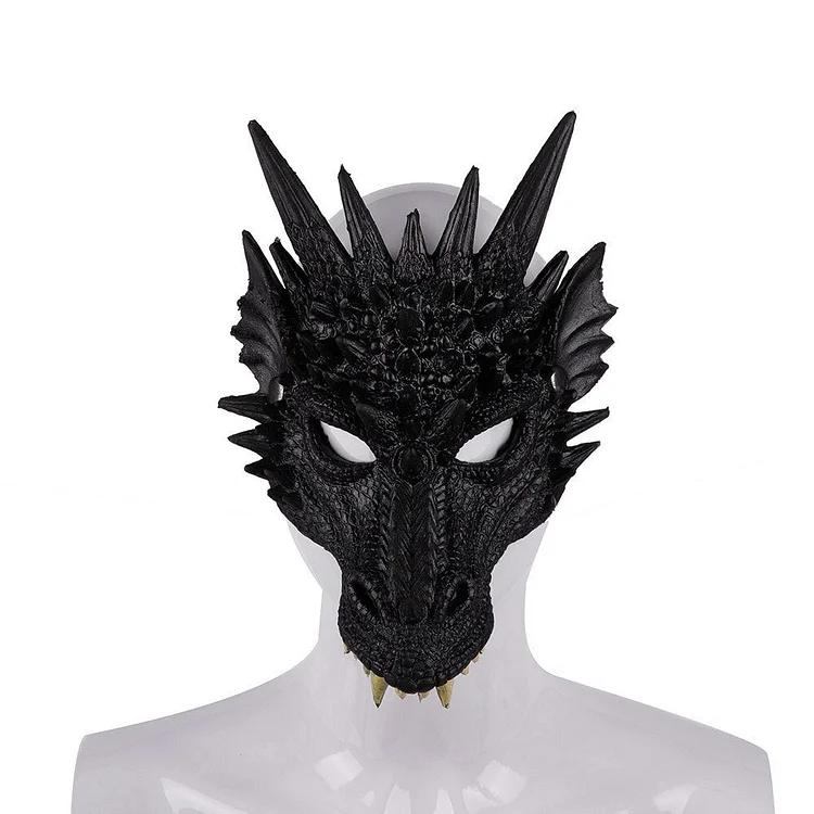 3D Dragon Mask Halloween Horror Headwear-elleschic