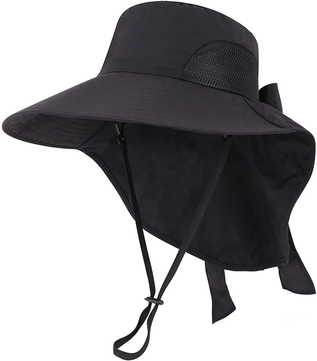 Men/Womens Foldable Flap Cover UPF 50+ UV Protective Wide Brim Bucket Sun Hat