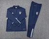 2023 Italy Half-Pull Training Suit Sky Blue Football Shirt 1:1 Thai Quality Set