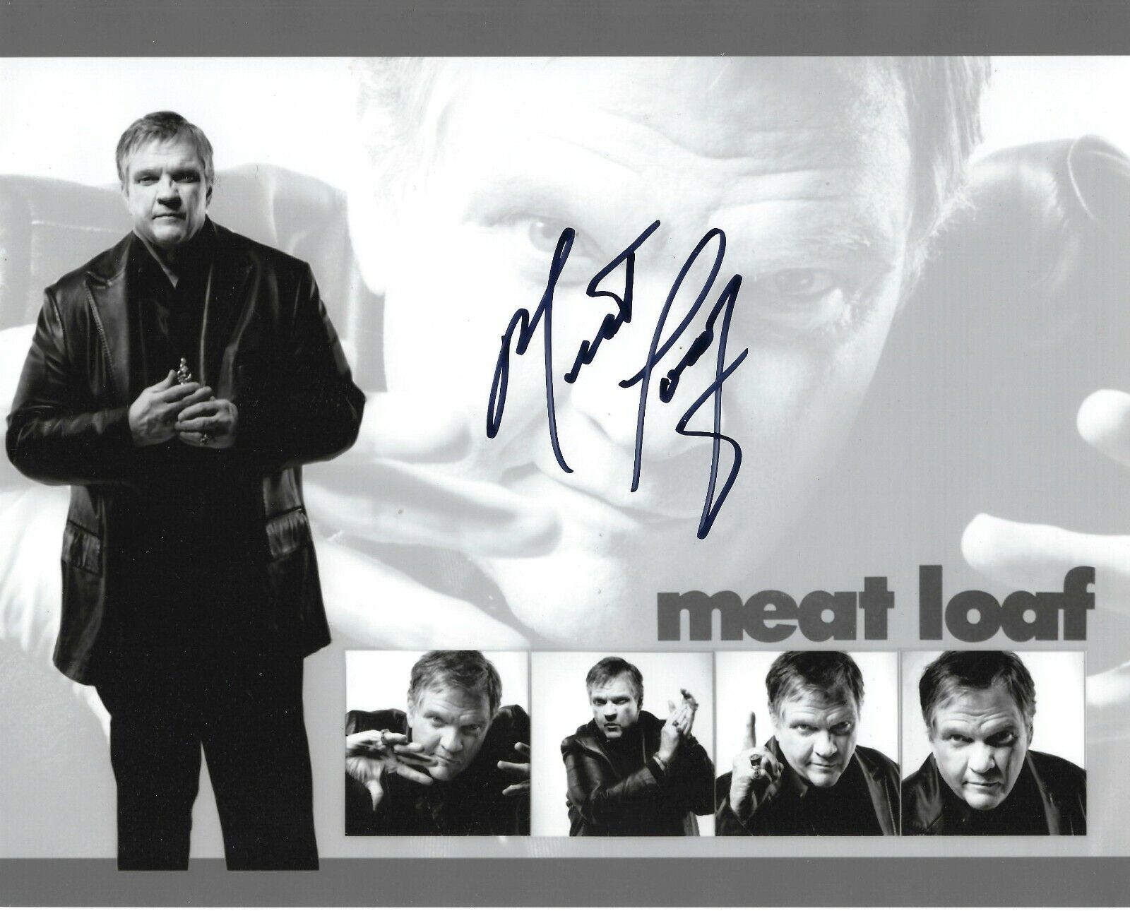 MEAT LOAF SIGNED 8x10 Photo Poster painting 2 UACC & AFTAL RD AUTOGRAPH BAT OUT OF HELL