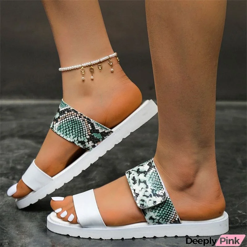 Female Stylish Summer New Printed Beach Slipper