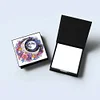 (US Local)PU Moon Flower Diamond Painting Notecard Box with 160 Sheets of Paper