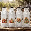 4 Pack DIY Rhinestone Drawstring Wine Gift Bags,  Diamond Painting Wine Decor Bag for Festival Gift Home Table Decor(Autumn Pumpkin)