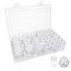 9Psc Pumpkin +24Pcs Round Bottles Diamond Painting Containers Multi Purpose Portable Plastic Case Box with Stickers & Compartments Arts Crafts Storage Bottle for Hardware Rhinestone (9-24pcs)