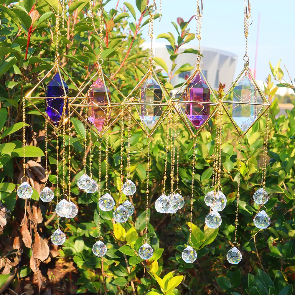 Crystal Wind Chimes Window Door Hanging Ornaments Room Garden Home Decor