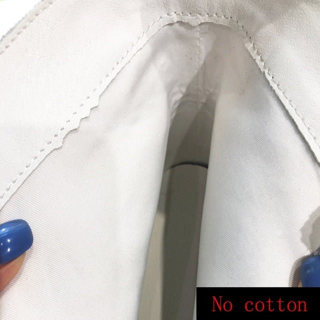 Genuine Leather Women Boots Winter Plus Velvet Woman Shoe Fashion Female Breathable Cowhide Bootie Front Zipper Light White Boot