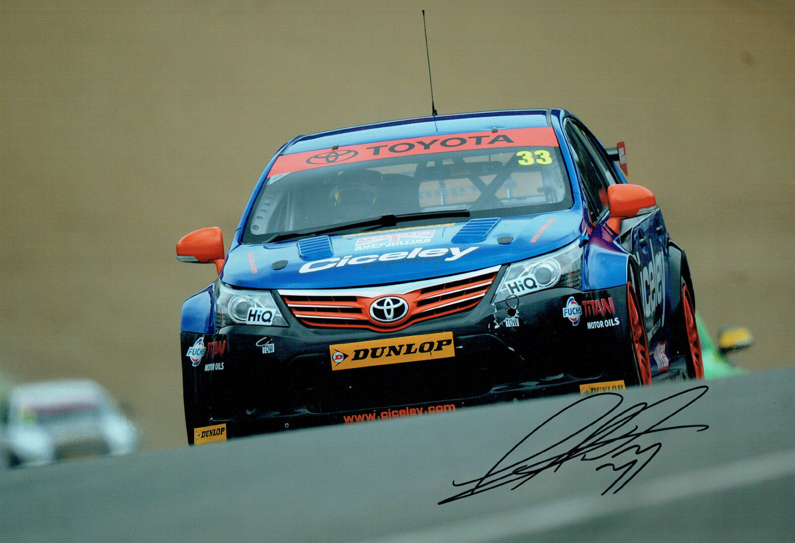 Adam MORGAN Tour Car Driver SIGNED 12x8 Photo Poster painting AFTAL Autograph COA Toyota Driver