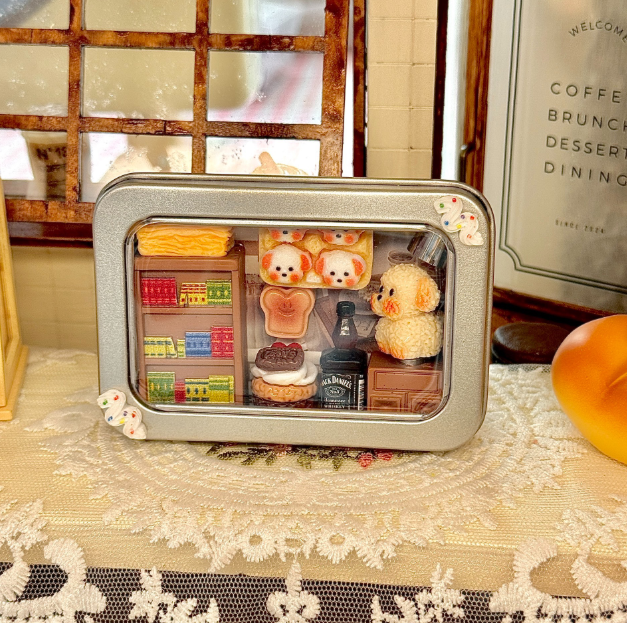 Mini Puppy Tin Room Fridge Magnet