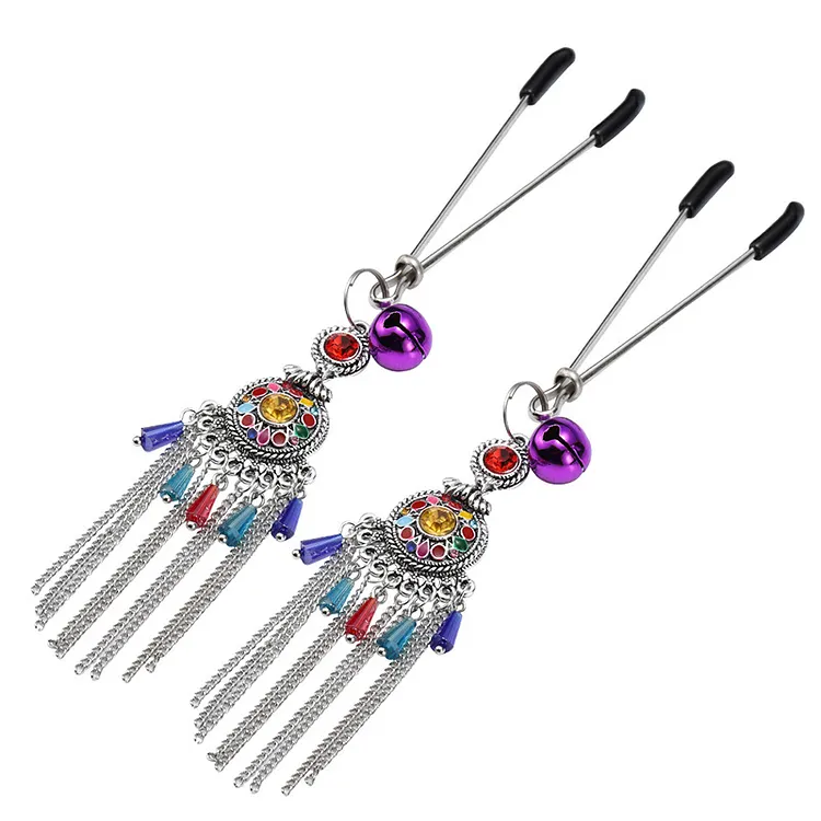 Nipple Clamps Exotic Tassel Flirtatious Breast Bell Sex Toy For Couples