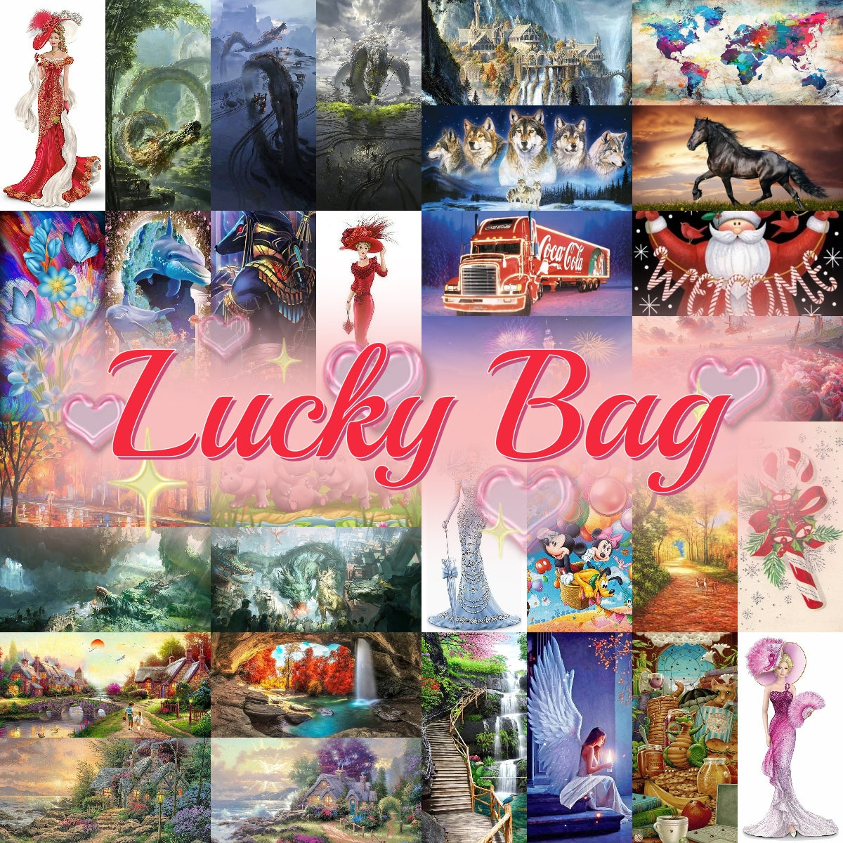 Large Size Diamond Painting Lucky Bag 40x80cm 