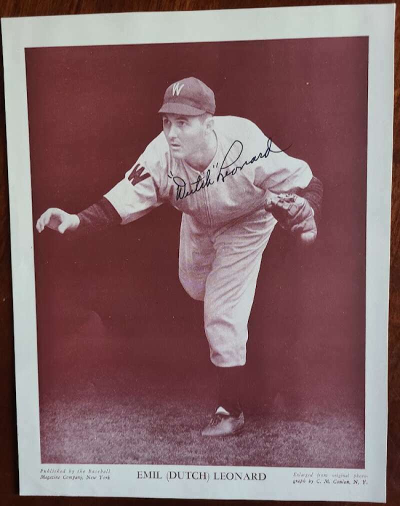 Dutch Leonard JSA Signed 9x12 Photo Poster painting M114 Baseball Magazine Premium Autograph