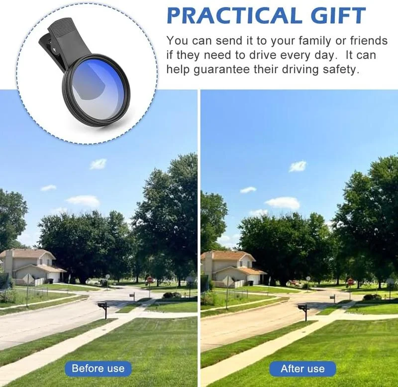 52mm Clip-0n CPL Phone CameraLens Filter Kit. Circular PolarizerPolarizing Filter Compatible with Mostcell phones