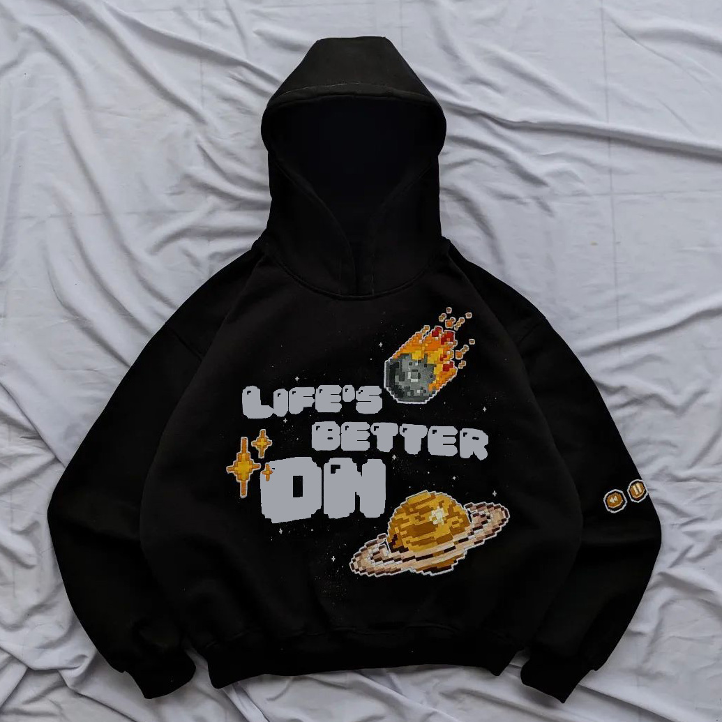 Life's Better On Print Long Sleeve Hoodies
