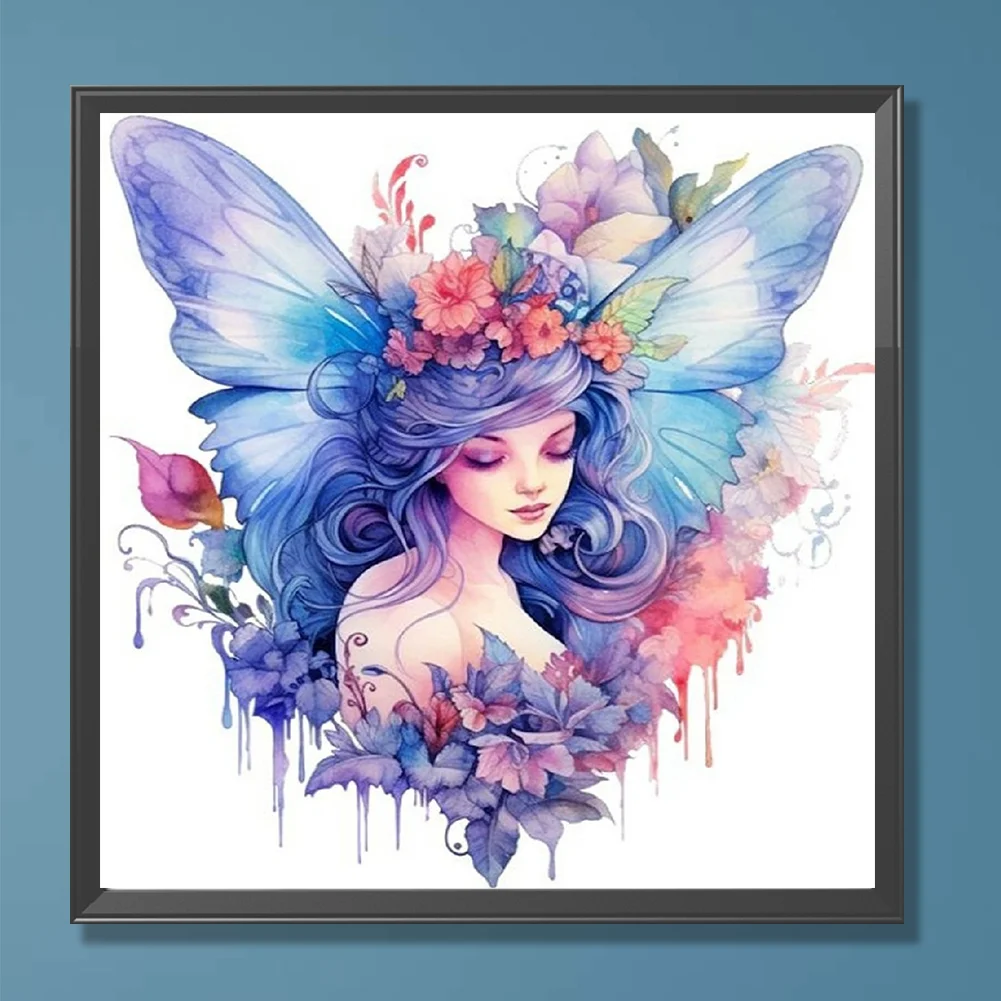 Diamond Painting - Full Round Drill - Butterfly Fairy(Canvas|30*30cm)