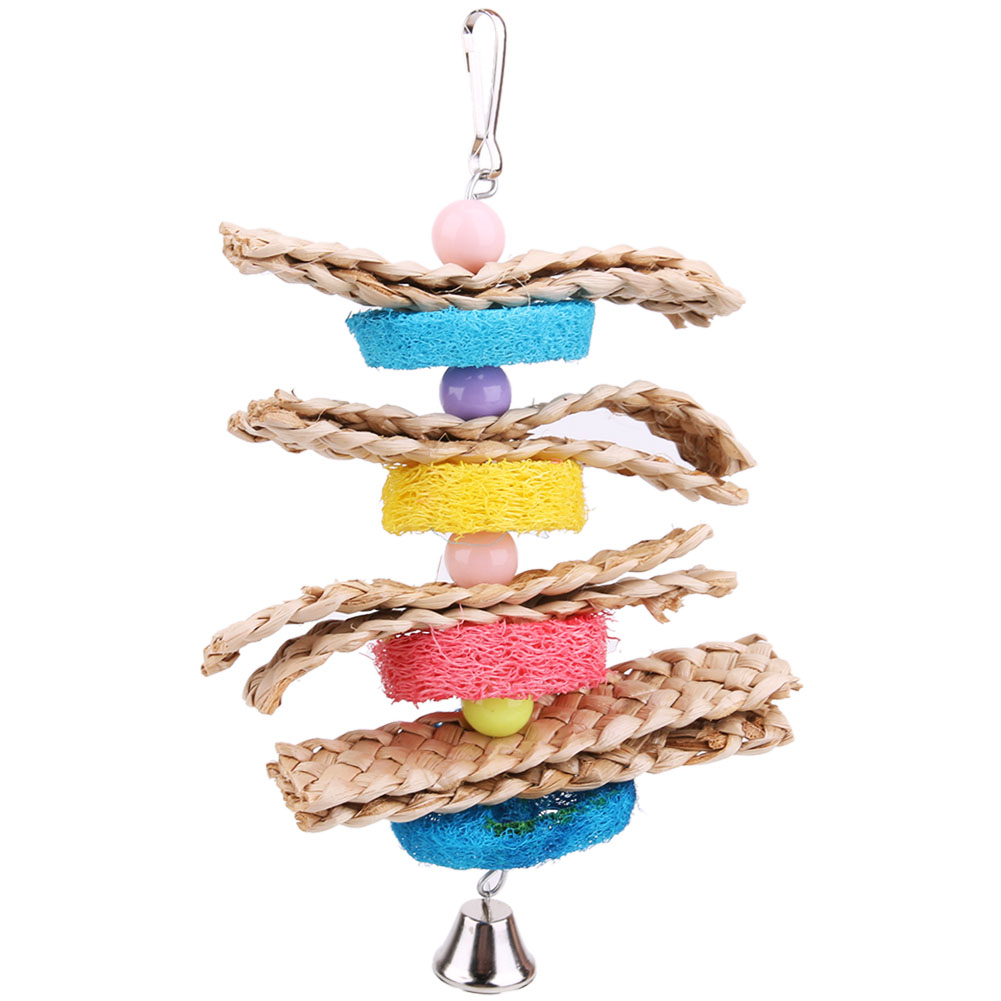 

Parrot Toys Pet Bird Bites Climb Chew Toys Parakeet Budgie Hanging Swing, 501 Original
