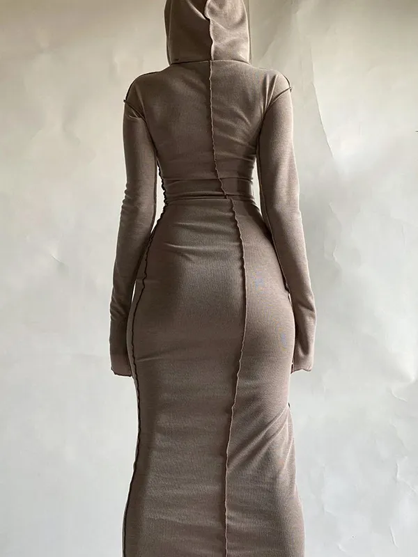 Plus Solid Dress With Zip-up Closure