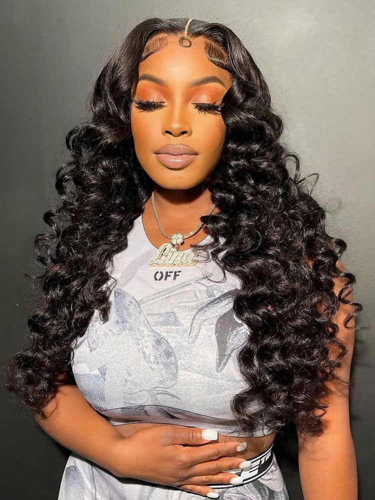 Pre-bleached Loose Wave Wand Curls Wig 13x6 HD Lace Front Human Hair Wig| HD Lace & Transparent Lace | 200% & 250% Density 
