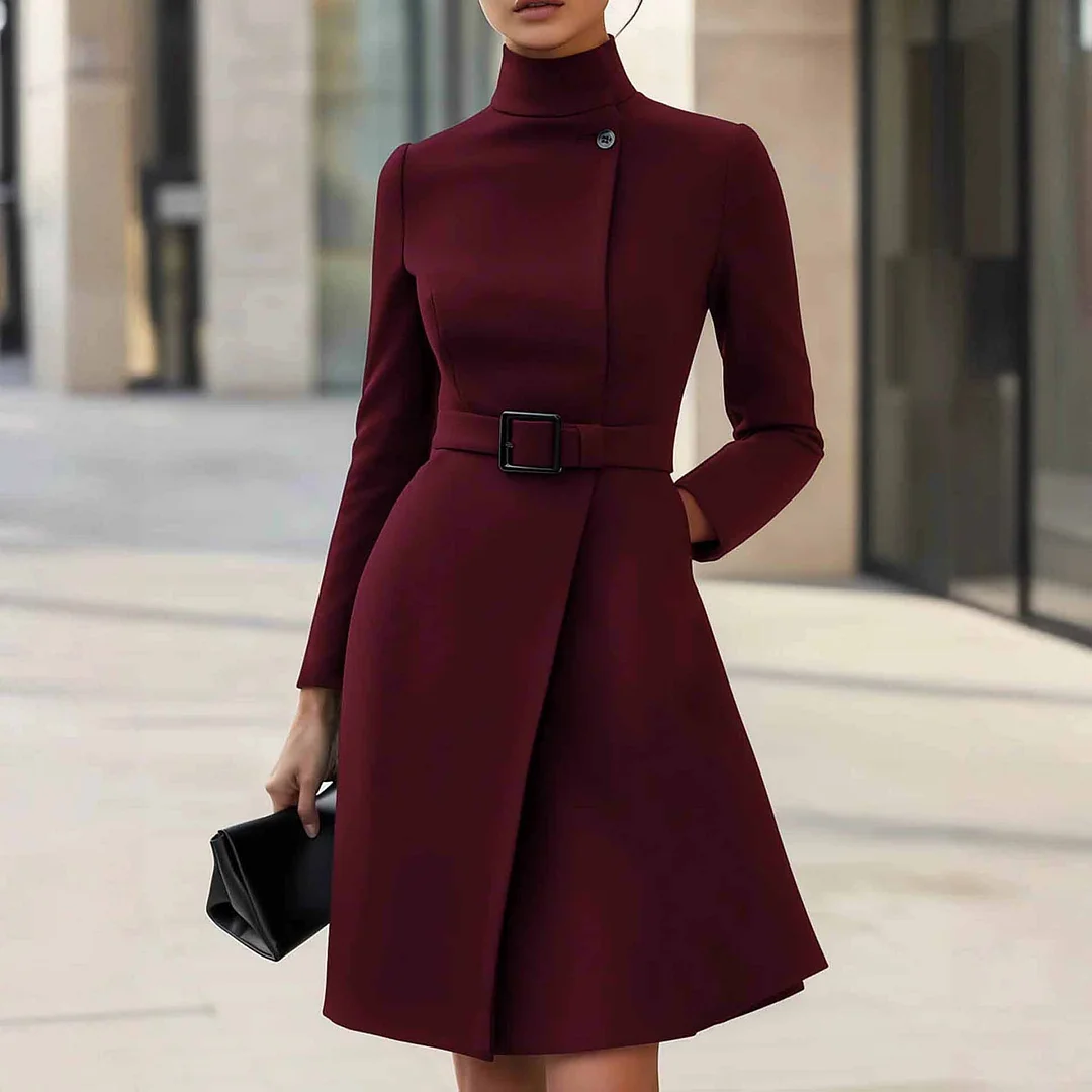 Athvotar Athvotar Elegant Autumn And Winter Long Sleeve Elegant Casual Dress Burst