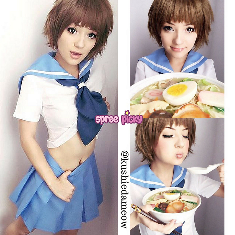 S-XL [KILL LA KILL] Mako Mankanshoku School Uniform Cosplay Costume SP153913