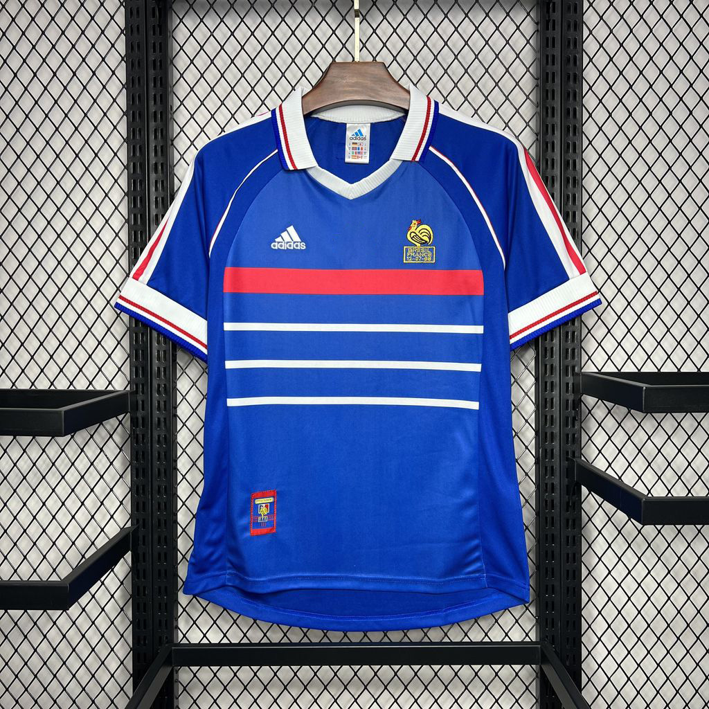 Retro France 1998 Home Stadium Jersey