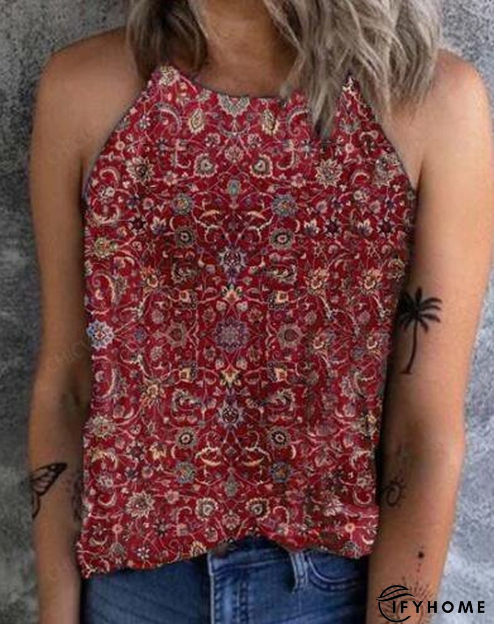 Off Shoulder Cold Shoulder Holiday Geometric Tops | IFYHOME