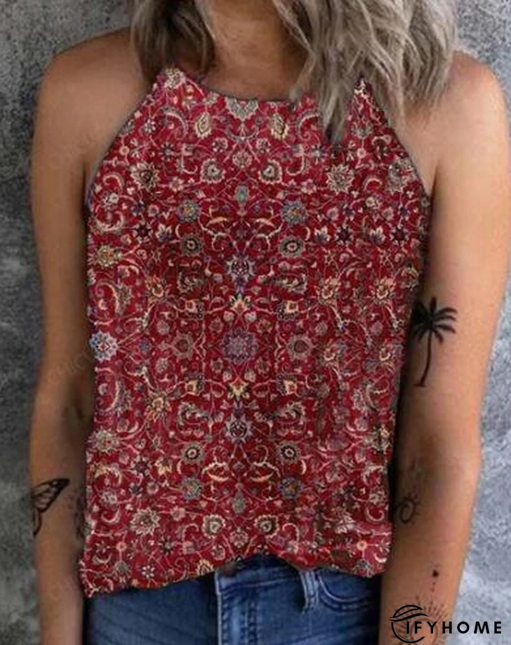 Off Shoulder Cold Shoulder Holiday Geometric Tops | IFYHOME