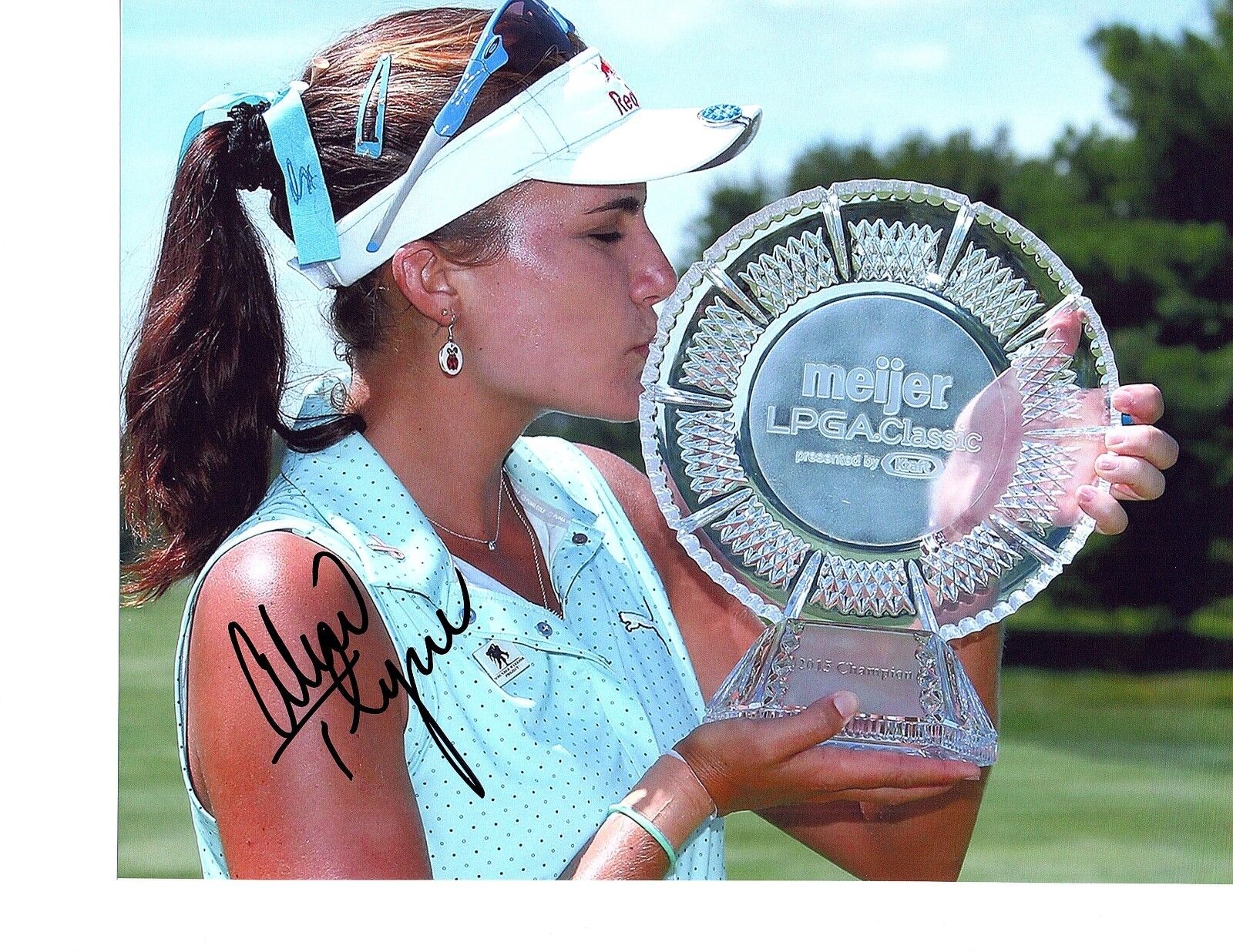 Lexi Thompson LPGA star hand signed autographed 8x10 golf Photo Poster painting coa Solheim Cup#