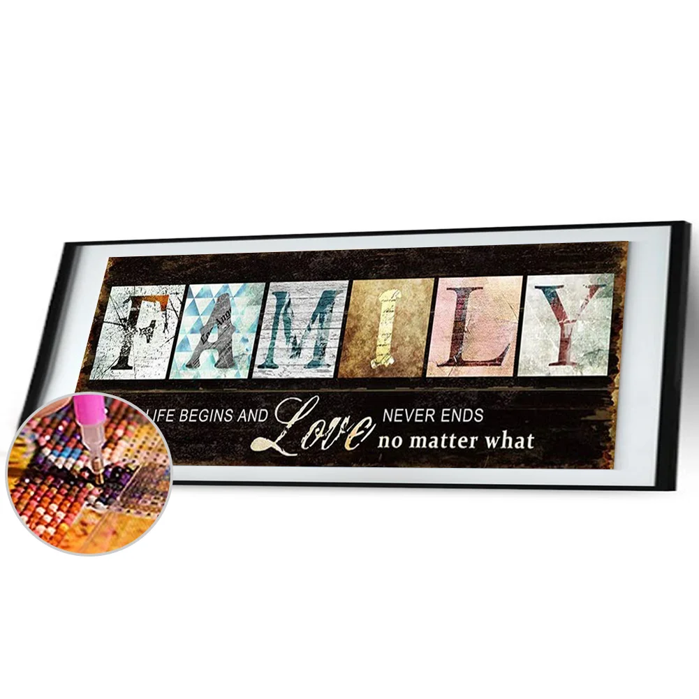 Diamond Painting - Full Square Drill - Family(80*30cm)