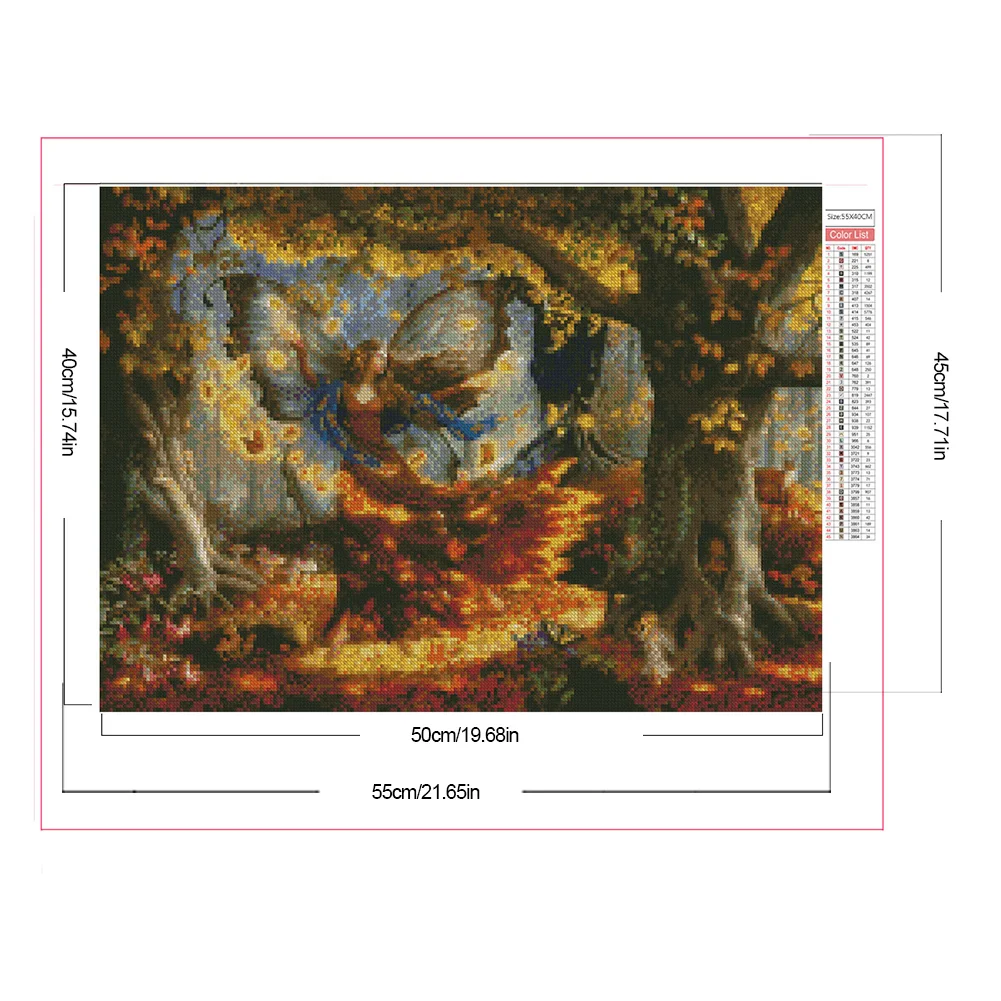 Partial AB Diamond Painting - Full Round Drill - Autumn Fairy(Canvas|60*45cm)