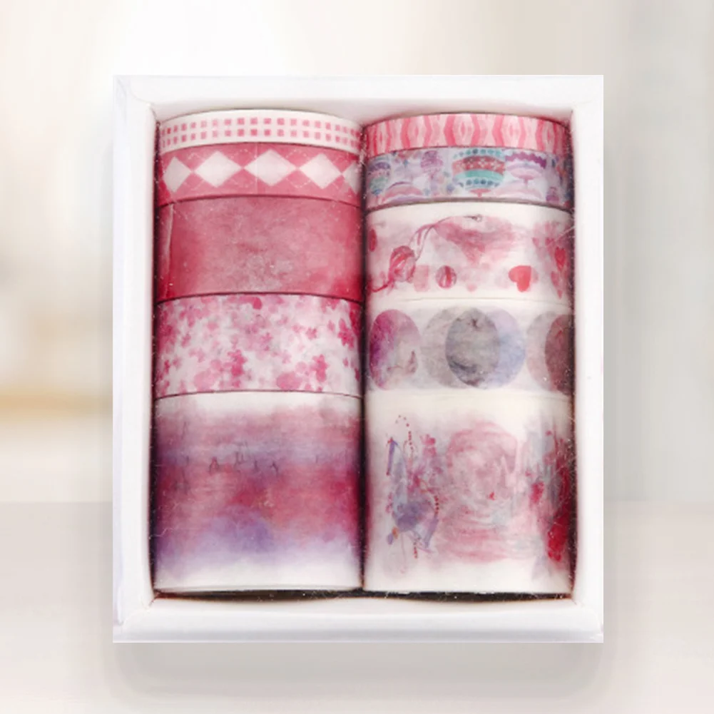 10 Rolls Adhesive Tape Washi Tape Set Color Tape