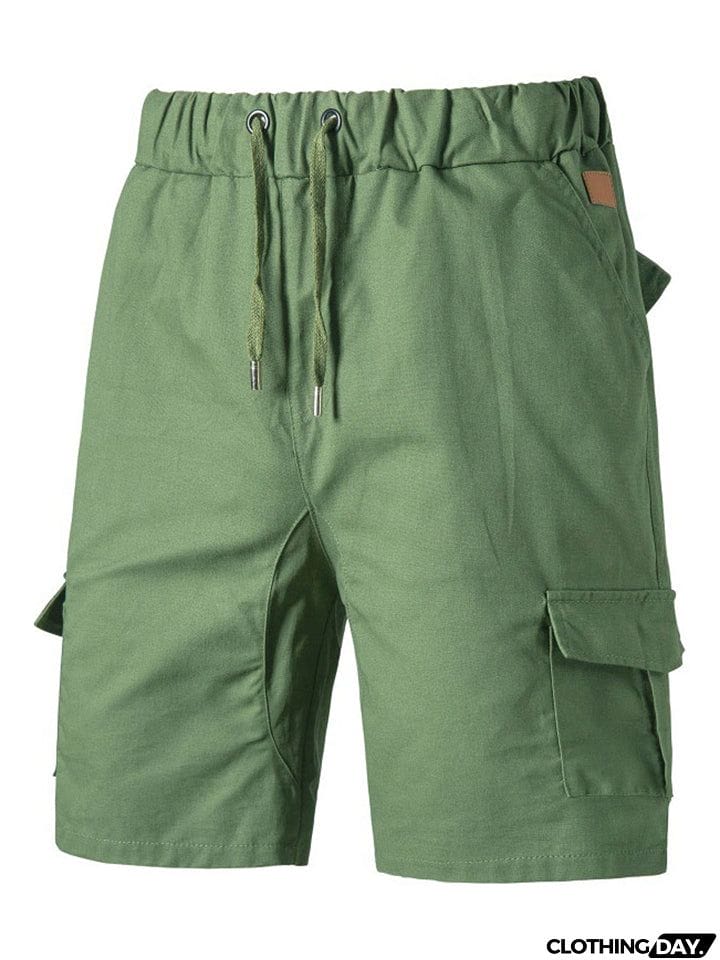 Men's Casual Multi Pockets Summer Sports Loose Drawstring Shorts