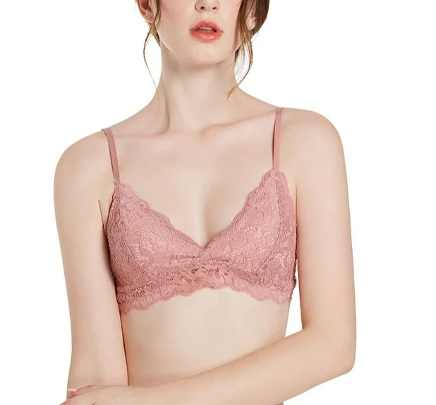 Women's Bar Underwear Lace No Steel Ring Comfortable Breathable Bra Small Chest - vzzhome