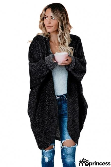 Black Batwing Sleeve Cardigan