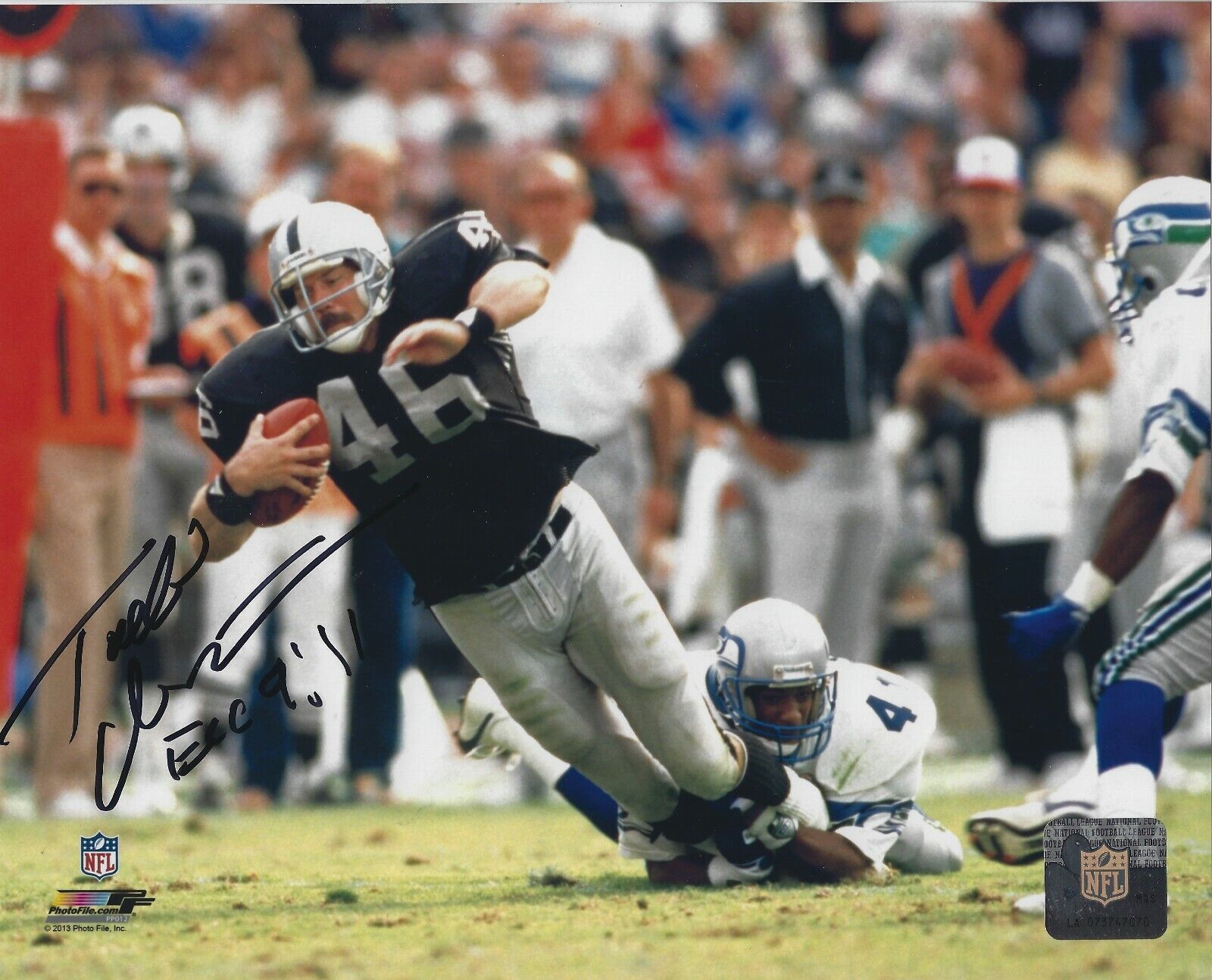 Autographed TODD CHRISTENSEN Oakland Raiders 8x10 Photo Poster painting - COA