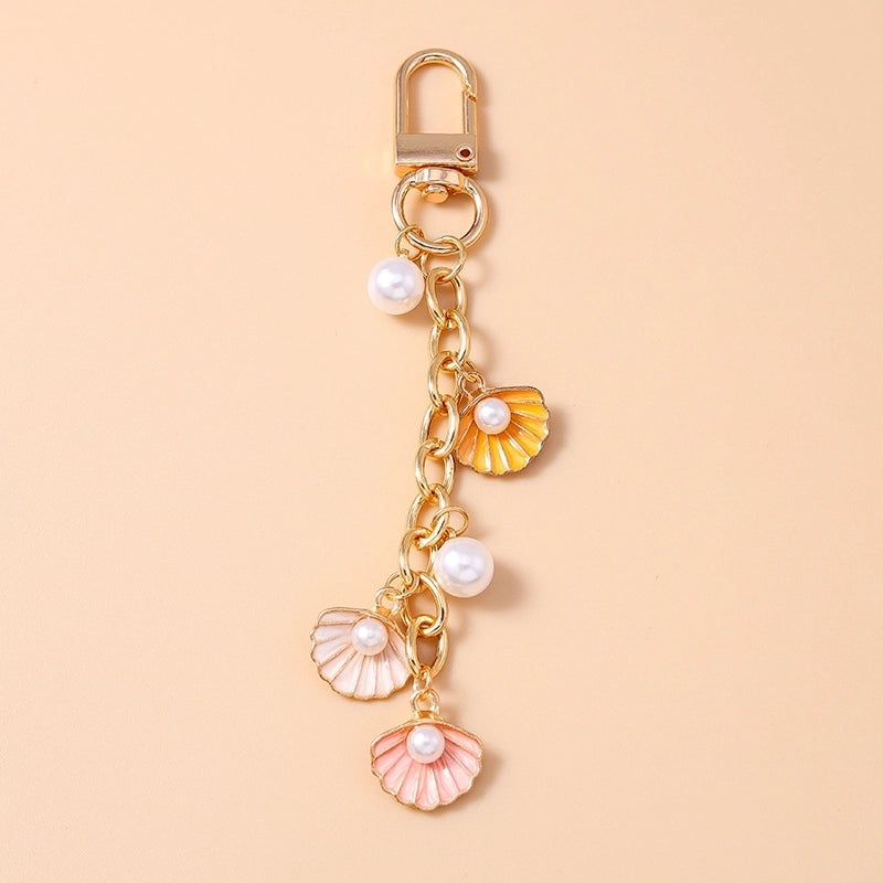 Casual Cute Marine Style Starfish Shell Alloy Inlay Resin Keychain