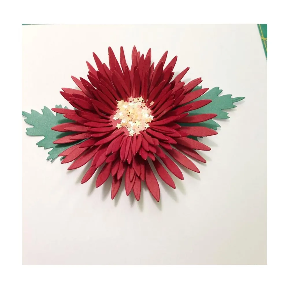 Chrysanthemum Flower Metal Cutting Dies Stencil Template For DIY Scrapbooking Embossing Paper Cards Album Making Craft Dies Cut