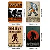 6PCS sasquatch  - Ensemble de panneaux en m&eacute;tal(20*30cm/30*40cm)