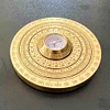 Brass Compass Metal Decompression Rotating Toy Tai Chi Bagua Fingertip Gyroscope indoor Leisure Decompression Artifact