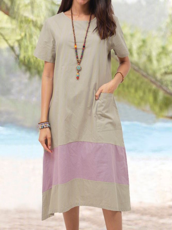 Green Boho Cotton Dresses Zaesvini